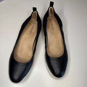 Vionic Black Jacey Slip On Wedge Shoes Size Women’s US 7.5 GUC